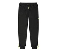 ALXHUTE Boys Girls Jogging Bottoms Kids School PE Jog Pants Tracksuit Trousers Black 9-10 Years/Size 150