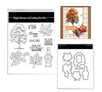 Alxjejo Cutting Dies and Stamps Set 2024-2025-2026,Stamps and die for Card Making for DIY Birthdays, Thanksgiving Day, Valentine's Day, Scrapbooking, Art Craft, Festivals Greeting Card Album