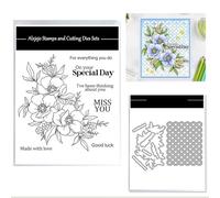 Alxjejo Cutting Dies and Stamps Set 2024-2025-2026,Stamps and die for Card Making for DIY Birthdays, Thanksgiving Day, Valentine's Day, Scrapbooking, Art Craft, Festivals Greeting Card Album