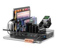Alxum 140W USB C Charging Station 10 Ports,60W PD Fast Charger for Laptop