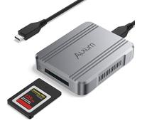 Alxum 40Gbps USB4 to CFexpress 4.0 Type B Card Reader,Self-Eject Slot & Aluminium Heat Dissipation, External Memory Card for Windows10/11/Mac Os/Ipad Os/IOS/Linux/Android/Camera and More-Grey