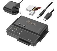 Alxum IDE SATA Adapter USB Type C 5Gbps Offline Clone Adapter Converter for 2.5"/3.5" SATA & 3.5" IDE hard drives with 12V/2A power supply and USB C cable