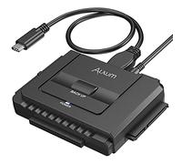 Alxum IDE SATA to USB C Adapter,Hard Disk Reader Converter for 2.5/3.5 inch SATA&IDE HDD/SSD,with 12V/2A Power Supply and USB C Cable, Read & Write 3 Drives,Plug & Play Black Plastic -3322C