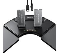 Alxum USB C to Dual M.2 NVMe & Dual SATA Adapter, 4-Bay Simultaneous Transfer 10Gbps USB 3.2 Gen 2 SSD Reader,Tool-Free Plug and Play with S.M.A.R.T Monitoring for Creative Pros/Remote Workers