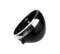 ALXYUTEK Motorcycle Spotlights 7" Motorcycle Headlight Housing Bucket Headlight Motorcycle Mounting Headlight Shell Matte Black Chrome(Black Chrome)