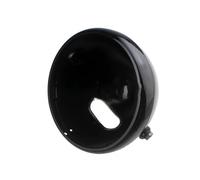 ALXYUTEK Motorcycle Spotlights 7" Motorcycle Headlight Housing Bucket Headlight Motorcycle Mounting Headlight Shell Matte Black Chrome(Orange)