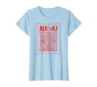 Aly & AJ with Love from Handkerchief T-Shirt, Women, Baby Blue, Medium