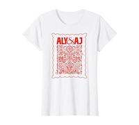 Aly & AJ with Love from Handkerchief T-Shirt, Women, White, Large