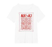 Aly & AJ with Love from Handkerchief T-Shirt, Women's Plus, White, 3X