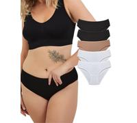 ALYA Premium Underwear for Women, Organic Cotton, Mid-Rise Women’s Knickers, Breathable Pants for Ladies, Ribbed Fabric, Comfortable, Stretchable Ladies’ Panties (S...3XL)