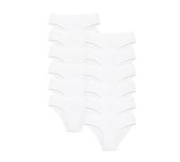 ALYA UNDERWEAR Girl's Knickers, Cotton Kids Panties, Soft and Comfortable Girl Briefs (Pack of 10 White X05)