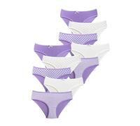 ALYA UNDERWEAR Girl's Knickers, Cotton Kids Panties, Soft and Comfortable Girl Briefs (Pack Of 10, X28, 6-7 Years)