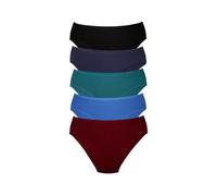 ALYA UNDERWEAR Premium Underwear, Organic Cotton, Mid Waist, Women's Underpants, Breathable, Comfortable, Soft Briefs, Flexible, Panties, Multipack (S … 3XL), Multicolor-P24, XXL