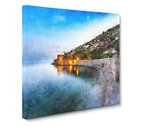 Alyana in Turkey at Night Canvas Print | Gallery Wrapped 30mm Frame Wall Art | 20x20 inches | Ready to Hang | Modern Picture | Living Room Bedroom Lounge Office