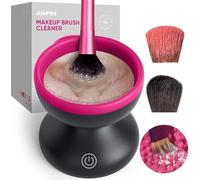 Alyfini Electric Makeup Brush Cleaner Machine, Powerful Friction Removes Residue on Make up Brushes Set/Sponge/Powder Puffs, Efficient Cleaning, Portable Spinning Washer, Save Cleanser & Shampoo