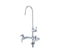 ALYHYB Copper Basin Taps ，Swivel Spout Faucet, Triple Three-Head Leading Laboratory Water Nozzle Faucet, Desktop Laboratory Laboratory Special Faucet, Higher Education Laboratory
