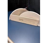AlyMack 14in Round Oak Hardwood Insert Set - Unfinished Wood Pieces for Epoxy Resin Tables & Lazy Susans - Handcrafted Wood Art with Center Bridge - Reduces Resin Use by 50% - Made in USA