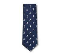 Alynn Mens 100% Silk Navy Blue Runners High Running Necktie Tie Neckwear, Navy Blue, One size