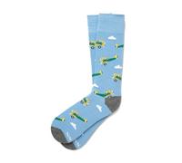 Alynn Men's Light Blue Biplane Plane Aviation Novelty Crew Dress Socks, Light Blue, 5-13 UK