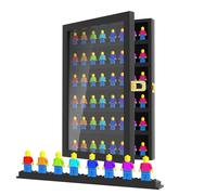 Alyoen 6-Tier Minifigure Display Case, Figure Display Case for lego, Wall Mount Display Cases for Collectibles 41cmX28cmX4.6cm