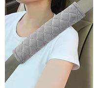 Alyphyly 2 PCS Soft Auto Seat Belt Cover Seatbelt Shoulder Pad Cushions Universal Fit for All Cars and Backpack for a More Comfortable Driving (Light Grey)