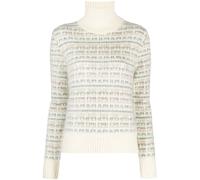 Alysi patterned intarsia-knit high-neck jumper - Neutrals S-M