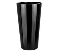 Alyssa Piano Black Conical Floor Standing Large Black Glass Vase - H: 29.5 cm, Ø 16 cm, for Pampas Grass & Flowers