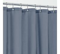 ALYVIA SPRING Blue Fabric Bathroom Curtains, Shower Curtain Liner Waterproof - Soft & Light-Weight Cloth Liner with 3 Magnets, Hotel Quality & Machine Washable - Standard Size 72x72, Stone Blue