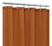 ALYVIA SPRING Burnt Orange Fabric Shower Curtain Liner Waterproof - Soft Hotel Quality Cloth Shower Liner with 3 Magnets, Light-Weight & Machine Washable - Standard Size 72x72, Burnt Orange