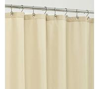 ALYVIA SPRING Cream Fabric Shower Curtain Liner Waterproof - Soft & Light-Weight Cloth Shower Liner with 3 Magnets, Hotel Quality & Machine Washable - Standard Size 72x72, Cream