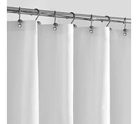 ALYVIA SPRING Stall Fabric Shower Curtain Liner Waterproof - 36" x 72", Soft & Lightweight Small Shower Curtain with Magnets for Narrow Stall Size, Machine Washable - 36x72, White