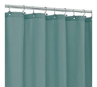 ALYVIA SPRING Teal Fabric Shower Curtain Liner Waterproof - Soft & Light-Weight Cloth Shower Liner with 3 Magnets, Hotel Quality & Machine Washable - Standard Size 72x72, Sea Teal