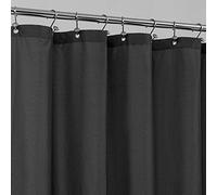 ALYVIA SPRING Waterproof Fabric Shower Curtain, Hotel Quality, 3 Magnets Bottom, Premium Liner for Bathroom, Lightweight and Washable, 72 x 72 Inches, Black