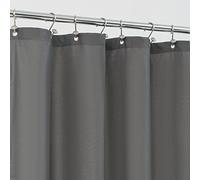 ALYVIA SPRING Waterproof Fabric Shower Curtain Liner - Soft & Light-Weight Cloth Shower Liner, 3 Bottom Magnets, Hotel Quality & Machine Washable - Standard Size 72x72, Dark Gray