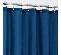 ALYVIA SPRING Waterproof Fabric Shower Curtain Liner - Soft & Light-Weight Cloth Shower Liner, 3 Bottom Magnets, Hotel Quality & Machine Washable - Standard Size 72x72, Navy Blue
