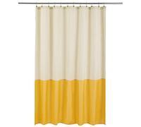 ALYVIA SPRING Waterproof Fabric Shower Curtain Liner - Soft & Light-Weight Cloth Shower Liner, 3 Bottom Magnets, Hotel Quality & Machine Washable - Standard Size 72x72, Cream and Yellow
