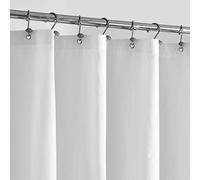 ALYVIA SPRING Waterproof Fabric Shower Curtain Liner with 3 Magnets - Soft & Light-Weight, Hotel Quality & Machine Washable - Standard Size 70x72, White