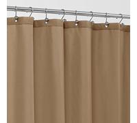 ALYVIA SPRING Waterproof Fabric Shower Curtain, Soft and Lightweight Fabric Lining with 3 Magnets, Hotel Quality, Machine Washable, Standard Size 72" x 72", Brown
