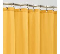 ALYVIA SPRING Yellow Shower Curtain or Liner with 3 Magnets - Soft Hotel Quality Fabric Shower Curtain for Bathroom, Light-Weight & Machine Washable - Standard Size 72x72, Mustard Yellow