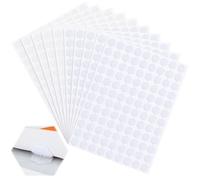 Alyvisun 1080 Piece Dots Self Adhesive, 10mm Hexagonal Hook and Loop Sticky Pads, Double Sided Fastener for Crafts, DIY, Home, Office Use, White
