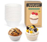 Alyvisun 220PCS Cupcake Cases, Paper Muffin Cases for Baking, Mini Cupcake Wrappers, Greaseproof Baking Cups for Muffins, Cupcakes, Fairy Cakes, Parties & Everyday Use