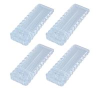Alyvisun 4 Piece Rubber Door Stopper Wedges for Indoor and Outdoor Floors
