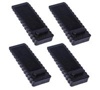 Alyvisun 4 Piece Rubber Door Stopper Wedges for Indoor and Outdoor Floors