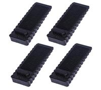 Alyvisun 4 Piece Rubber Door Stopper Wedges for Indoor and Outdoor Floors | Durable Anti-Skid Stackable Doorstops with Non-Slip Grip For Secure Door Holding On All Floor Types