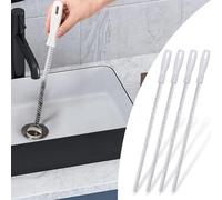 Alyvisun 4Pcs Sink Cleaning Brush, Drain Unblocker Tool Brush 45cm, Flexible Sink Unblocker Brushes Drain Dredge Tool Drain Snake for Kitchen Bathroom Drain and Pipe Overflow
