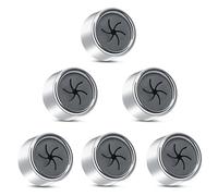 Alyvisun 6Pcs Self-Adhesive Tea Towel Holders, Round Bathroom Tea Towel Hooks Stick on Wall, Push in Suction Kitchen Holders for Towels/Rags/Gloves/Bags, No Drilling Needed