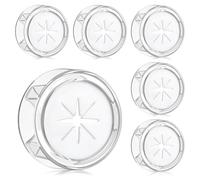 Alyvisun 6Pcs Aesthetic Self-Adhesive Towel Hooks for Bathrooms, Push in Suction Round Tea Towel Holders for Kitchens, Multifunctional Stick on Towel Holder, No Drilling