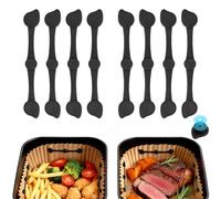 Alyvisun 8 Pcs Air Fryer Silicone Magnets, Reusable Airfryer Magnets for Paper Liners, Helps Prevent Parchment Paper Slipping, Fits Single & Dual Basket Air Fryers