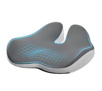 Alyvisun Coccyx Cushion, Memory Foam Coccyx Cushion with W-Shaped Ergonomic Support, Breathable Cool Fabric, Non-Slip Base for Desk, Car and Home Seating