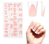 Alyvisun Duck False Nails, 288 Pieces Press On Nails, 12 Tailles Long Lasting French Tip, Easy Stick On Nails for Manicure Salon, DIY, Everyday Wear